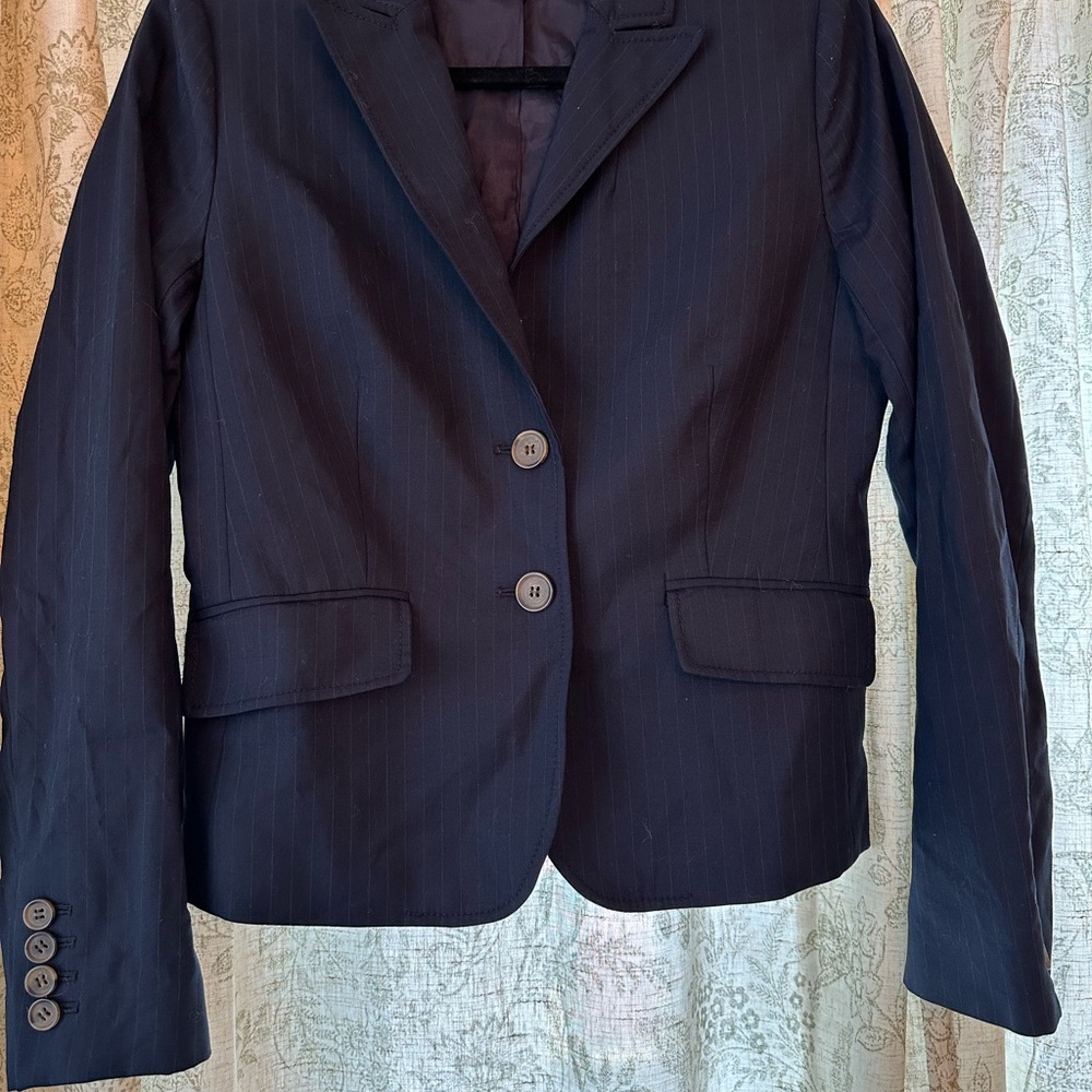 Navy pin striped J Crew Blazer